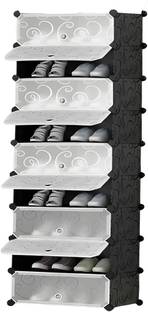 MS MODSTYLE 7-Tier Plastic Book Shelf Storage Organizer Space Saver Plastic Close Book Shelf
