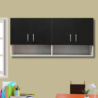 SPECIALITY PANELS 4 Doors Modular Wall Cabinet with Organizer Shelf & Termites Resistance Engineered Wood Semi-Open Book Shelf