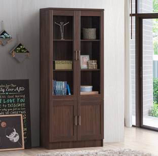 DeckUp Versa Walnut Engineered Wood Close Book Shelf