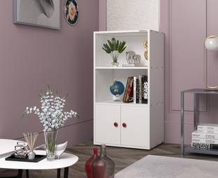 Madhuran Bookcase Almirah Engineered Wood Semi-Open Book Shelf
