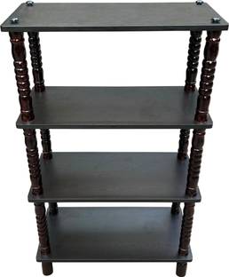 PEDPIX Wooden Multipurpose Storage Shelf | Portable Organizer Rack | Home Decor Engineered Wood Open Book Shelf