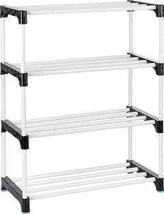 LOTSPEK 4 Layer Bookshelf Rack Children Bookcases File Rack for Office Plastic Open Book Shelf