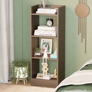 lukzer Engineered Wood Open Book Shelf