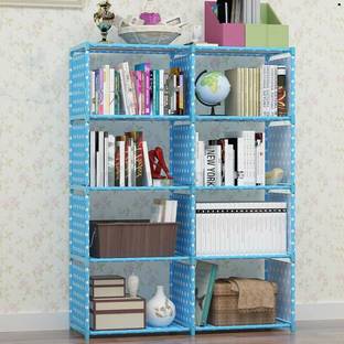 Porchex Plastic Metal 8 Shelf Book Organizer Kids, office, Study Rooms Plastic Open Book Shelf