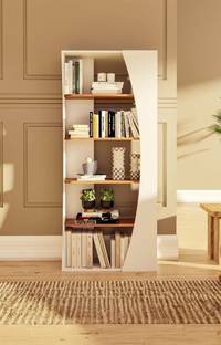 NEUDOT Nikola Engineered Wood Semi-Open Book Shelf