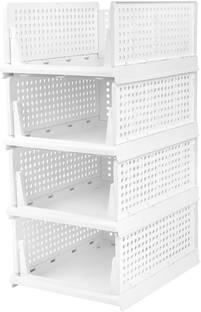 Novatic Book Shelf Rack Stand for Home Library Multipurpose Storage Organizer Plastic Open Book Shelf