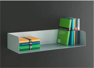 Indian Decor 4089 metal standard floating book shelf (4.5 x 18 x 8 inch, white) Metal Open Book Shelf