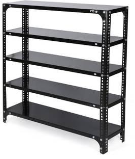 Progressive Enterprises Slotted Angle CRC Sheet 5 Shelves Multipurpose Storage Metal Shoe Rack