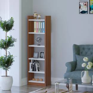 Das Colton Bookshelf Cabinet Book Rack Organizer with Shelves for Home Library Engineered Wood Open Book Shelf