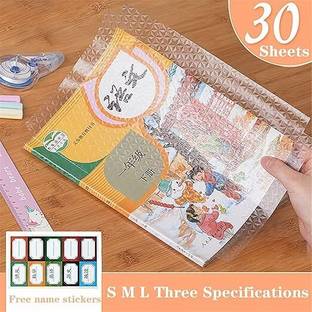 ZIVINI [30Pcs]Book Biding Transparent Paper Sticker Book waterproof Protective cover Pure Linen Soft Touch Canvas Pad (Set of 30)