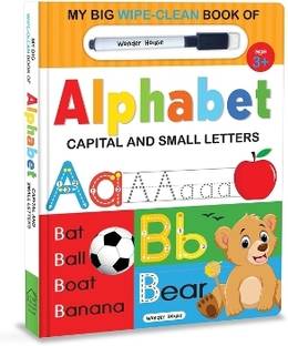 My Big Wipe And Clean Book of Alphabet Capital And Small Letters  - By Miss & Chief