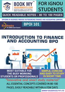 [BPOI 101 Introduction to Finance and Accounting BPO] | Quick Readable Notes | Important Topic-wise Conceptual Notes | [Diploma in Business Process Outsourcing Finance and Accounting (DBPOFA)]