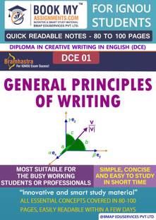 IGNOU DCE 1 General Principles of Writing Quick Readable Notes | Important Topic-wise Conceptual Notes | Diploma in Creative Writing in English (DCE)