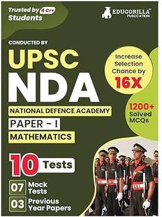 UPSC NDA/NA Mathematics (Paper I) Book  - 2024 (English Edition) - 7 Mock Tests and 3 Previous Year Papers (1200 Solved Questions) with Free Access to Online Tests