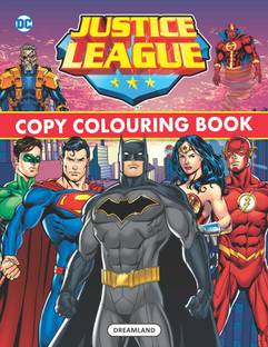Justice League Copy Colouring Book  - Fun Colouring Pages with Superman, Batman, Wonder Woman & More | Boost Creativity, Focus & Motor Skills | Perfect Gift for Young Superhero Fans Using Crayons, Pastels or Colour Pencils