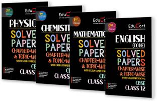 Educart CBSE Class 12 Chapter-Wise Solved Papers 2025-26 – Physics, Chemistry Mathematics and English Based on new Syllabus 2026