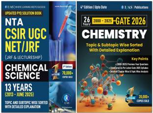 GATE Chemistry PYQ Book  - Previous Year Solved Papers (2013 – June 2025) with Detailed Explanations | Best Seller CSIR NET Chemical Science PYQ Solved Papers Book for CSIR NET Chemical Science, UGC NET, SET, BARC OCES, UPSC, TIFR & Other Chemistry Exams in India | IFAS Publications
