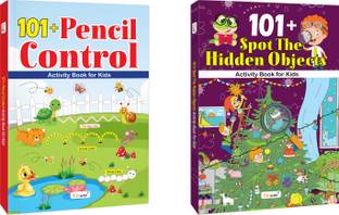 101+ Pencil Control and Spot the Hidden Objects Activity Book for Kids : Kid’s Learning Book with Activities, Fun Book, Preschool Learning Games, Activities for Toddlers | Combo of 2