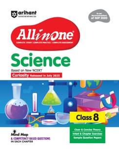 Arihant All in One Science Class 8 Book 2025?26 Based on New Ncert & Nep 2020 Mind Maps, Intext & Chapter Exercises, Competency Based Questions