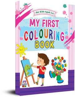 My First Colouring Book for Kids - Perfect Gift to Children for Painting, Drawing and Coloring Activity, Animal, Flowers, Transport, Alphabet for 3-6 Year Old with 1 Disc