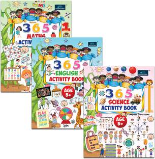 365 Activity Book ( Set of 3 books ) - Engage Children in Science, Maths, and English Learning. Develop Problem Solving Skills and Have Fun!