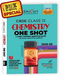 Educart CBSE Class 12 Chemistry One Shot Question Bank 2026 (Includes PYQs for 2025-26)