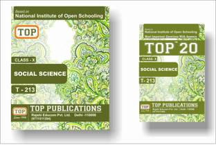 TOP NIOS Class 10 Social Science 213 Guide + TOP 20 Most Important Question Answers (Mini Book) - Set of 2 Books