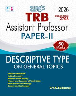 SURA'S TRB Assistant Professor Paper - II (Descriptive Type on General Topics) Exam Guide - Latest Updated Edition 2026