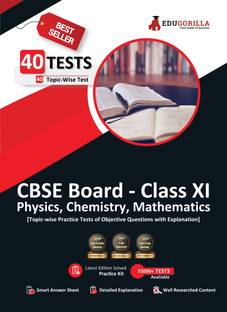 CBSE Board Class XI (Science-PCM)  - 2024 | 40 Solved MCQ Practice Tests For Physics, Chemistry, Mathematics