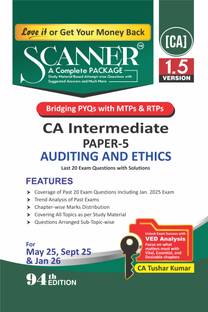 Auditing and Ethics (Paper 5 | CA Intermediate | Gr. II) Scanner - Including questions and solutions | Applicable for May 25, Sept 25 & Jan 26 Exam | Green Edition