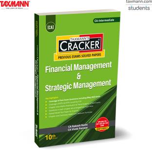 Taxmann's CRACKER for Financial Management & Strategic Management (Paper 6 | FM and SM | FM SM) – Covering past exam questions & answers for CA-Inter | New Syllabus | Sept. 2025/Jan. 2026 Exams