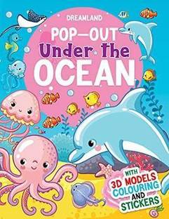Pop-Out Under the Ocean- With 3D Models Colouring Stickers