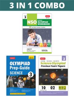 MTG National Science Olympiad (NSO) Workbook, Prep-Guide & Previous Years Papers (PYQs) with Mock Test Paper Class 3 - SOF Olympiad Books For 2024-25 Exam (Set of 3 Books)