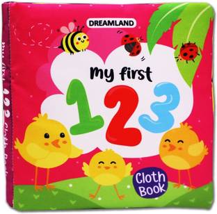 Dreamland Baby My First Cloth Book 123  - Early Development Cloth Book Learning Educational Baby Book, Soft Book, Number Book