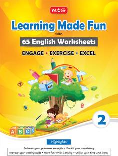 MTG 65 English Worksheets Class 2 - (Learning Made Fun) Workbooks to Improve Your Writing Skills, Grammar Concept & Enrich Your Vocabulary (Based on CBSE/NCERT)