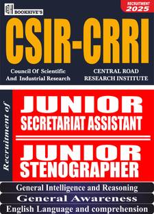 CSIR CRRI Junior Secretariat Assistant (JSA) 2025 (Set of 3 Books) Central Road Research Institute