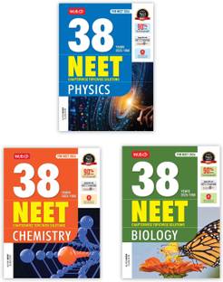 MTG 38 Years NEET Previous Year Solved Question Papers Physics, Chemistry & Biology PYQs Chapterwise Topicwise Solutions For 2025-2026 Exam (Set of 3 Books) | Get Free access of Video Solutions & Smart Book