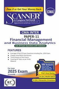 Financial Management and Business Data Analytics (Paper 11 | CMA Inter | Gr. II) Scanner - Including questions and solutions | Applicable for June 2025 Exam Onwards | Green Edition
