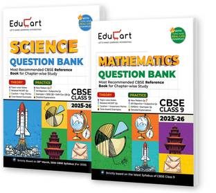Educart CBSE Question Bank Class 9 2025-26 Bundle - Science and Mathematics on New Syllabus 2026 (Most Recommended NCERT based Reference Book)