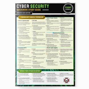 Cyber Security Quick Book 2025 | Laminated Cheatsheet Reference Guide (Free Hacking Course & Tools)