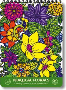 Zen Sangam Magical Florals Meditative Art Coloring Book for Adults (Calming Floral Doodle Designs)