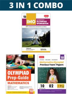 MTG International Mathematics Olympiad (IMO) Workbook, Prep-Guide & Previous Years Papers (PYQs) with Mock Test Paper Class 10 - SOF Olympiad Books For 2024-25 Exam (Set of 3 Books)