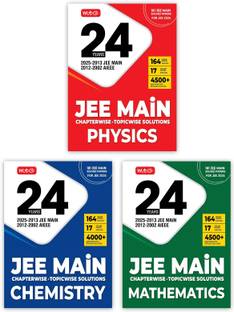 MTG 24 Years JEE MAIN (2025-2002) Chapterwise Topicwise Previous Years Solved Papers Physics, Chemistry & Mathematics PYQ Book For 2026 Exam | 181 JEE Main ONLINE & OFFLINE Papers (Set of 3)
