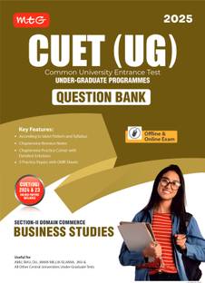 MTG NTA CUET (UG) Chapterwise Question Bank Business Studies With Practice Papers & OMR Sheet | Entrance Exam Preparation Book 2025