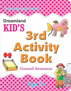 3rd Activity Book  - 64 Pages With 50+ Fun Educational Activities On Sports, Community Helpers, Maths, English, Sense Organs, Cleanliness & Creative Skills | Boost Thinking