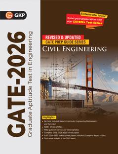 GKP GATE 2026 : Civil Engineering - Guide | Solved Papers from 2023 to 2025| 3 Mock Tests| MSQ Bank| General Aptitude & Engineering Mathematics