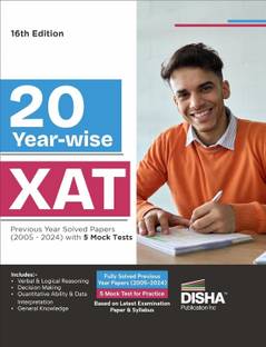 20 Year-Wise Xat Previous Year Solved Papers (2005 - 2024) with 5 Mock Tests- Pyqs Question Bank - Essays, Quantitative Aptitude, Verbal Ability, Reading Comprehension & Reasoning