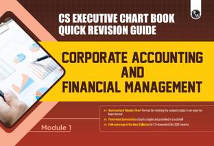 PW CS Executive Chart Books Quick Revision Guide Corporate Accounting and Financial Management (Module 1)