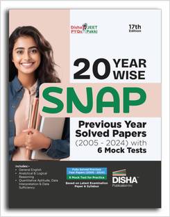 20 Year-wise SNAP Previous Year Solved Papers (2005 - 2024) with 6 Mock Tests 17th Edition | PYQs Question Bank | Quantitative Aptitude, Verbal Ability, Reading Comprehension & Reasoning