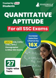 Quantitative Aptitude For SSC Book  - 2024 (English Edition) - 27 Solved Topic-wise Tests For SSC CGL, CPO, CHSL, MTS, Stenographer with Free Access to Online Tests